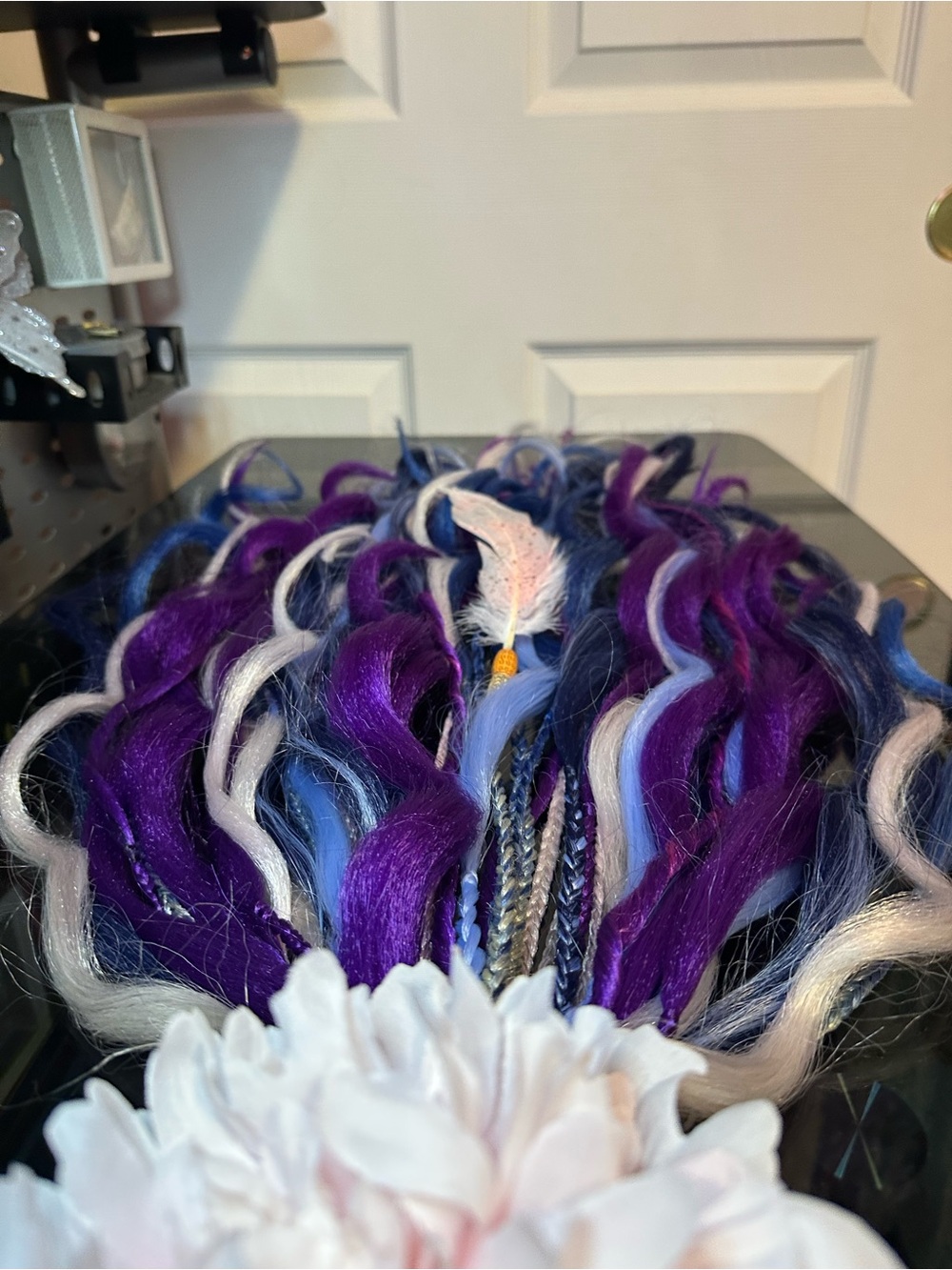Handmade synthetic braided center dreadlocks extensions
24 DE UNICORN